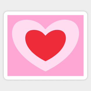 LOVE HEART Charming Simple Romantic Valentine Pink Red - UnBlink Studio by Jackie Tahara Magnet